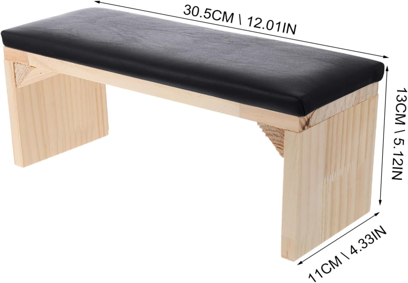 Japanese Manicure Hand Pillow Wooden Nail Art Cushion Wrist Rest for Salon and Home Use Ergonomic Height Relieves Muscle Stiffness for Nail Training and Personal Beauty Care