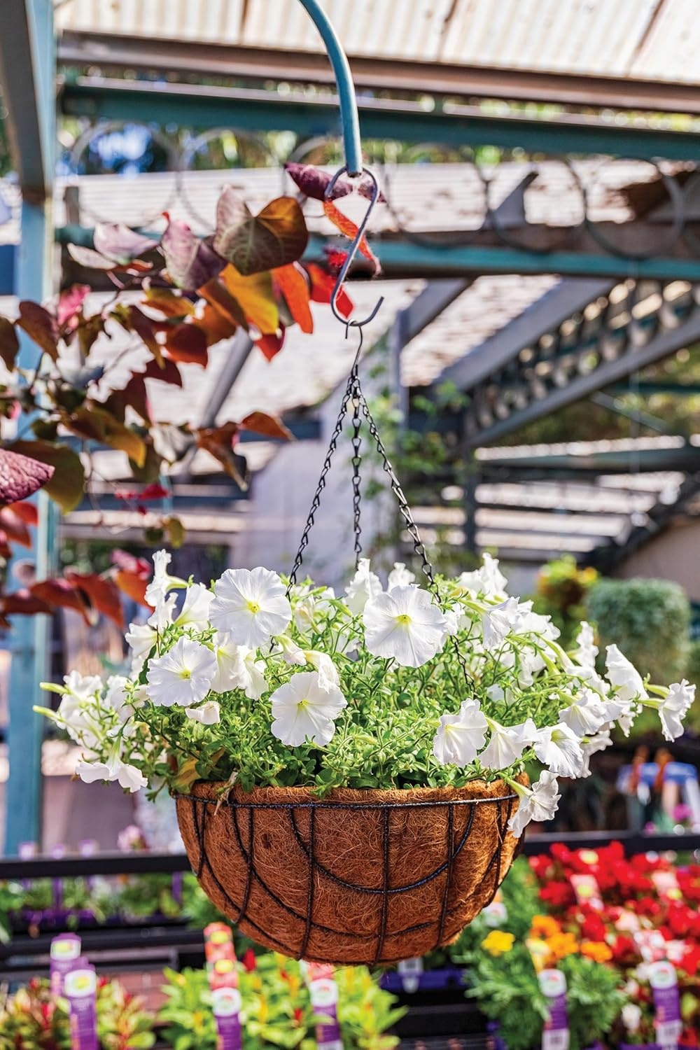 Takasho Premium Hanging Wire Basket with Liner, 35 Cm Size image number 1