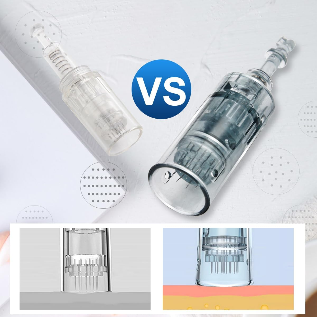 Dermapen Ultima M8 Microneedling, Dermapen Electric Pen Wireless M8 Micro Needle with 36PIN X1, 11PIN X1 and Nano round X1 Needles & Storage Box for Wrinkles, Strips, Nardes and Hair Loss image number 6