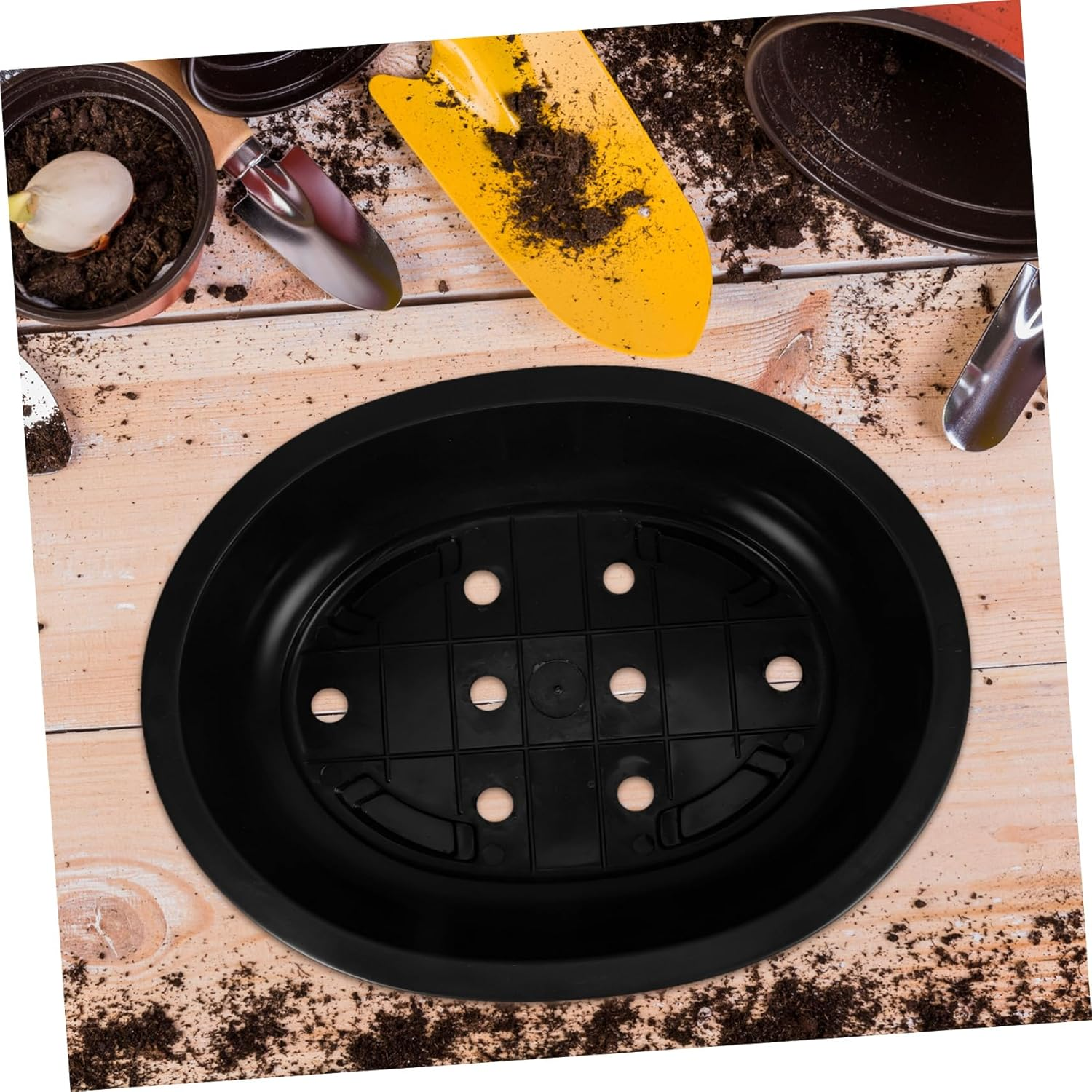 GAROZATION 4Pcs Oval Bonsai Flowerpot for Home Gardening Stylish Decorative Containers for and Bonsai Plants for Indoor and Outdoor Use image number 5