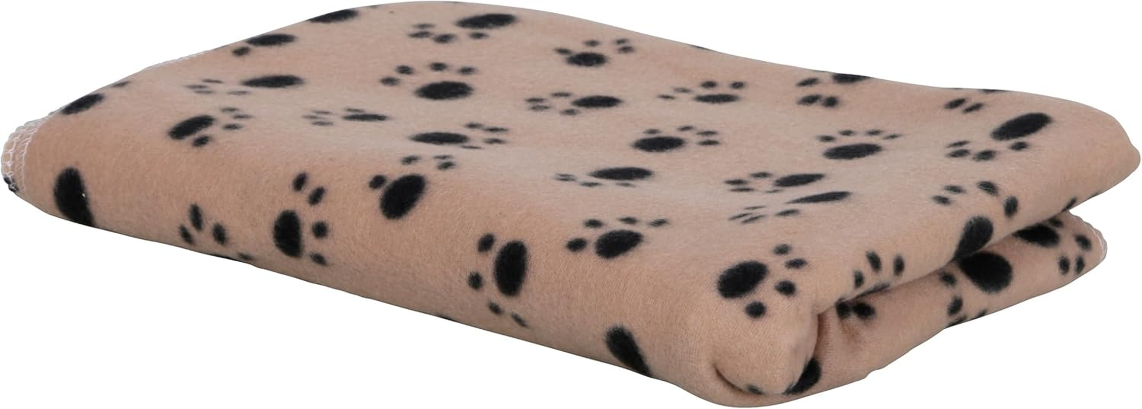 Kerbl Pet Stella Paw Print Dog Blanket Beige Fleece Blanket for Basket Sofa Bed 140 X 100 Cm image number 4