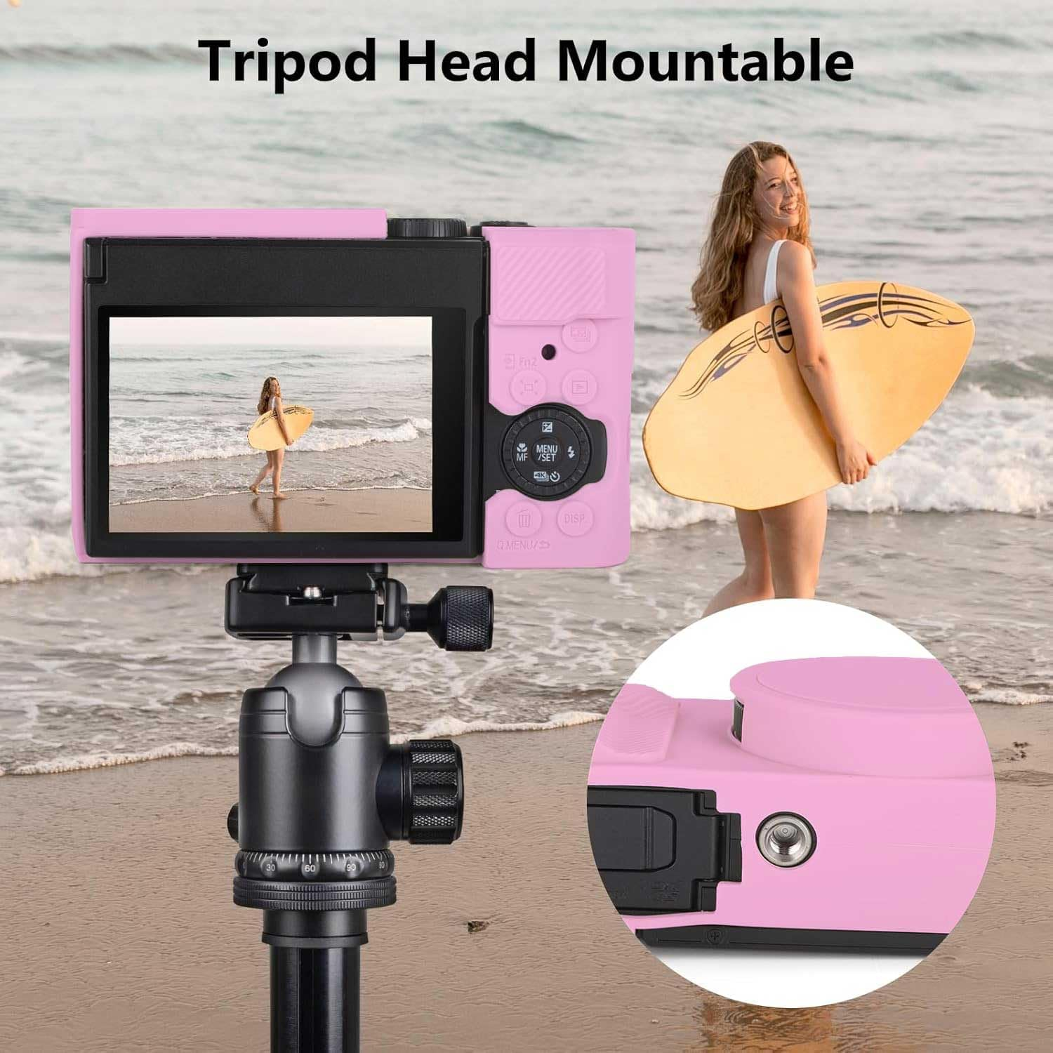 T Tersely Premium Soft Silicone Protective Case with Removable Lens Cover for Panasonic Lumix DC-TZ99 / ZS99 Digital Camera - Washable, Lightweight, and Stylish Protection (Pink) image number 4