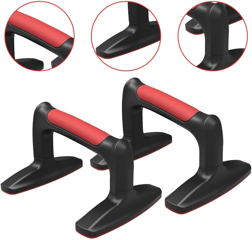 Portable Push up Bars, Non-Slip H-Shaped Push-Up Stand for Fitness Training, Gym Equipment with Anti-Slid Mat for Fitness, Gymnastics, Aerobics, Bodybuilding image number 3