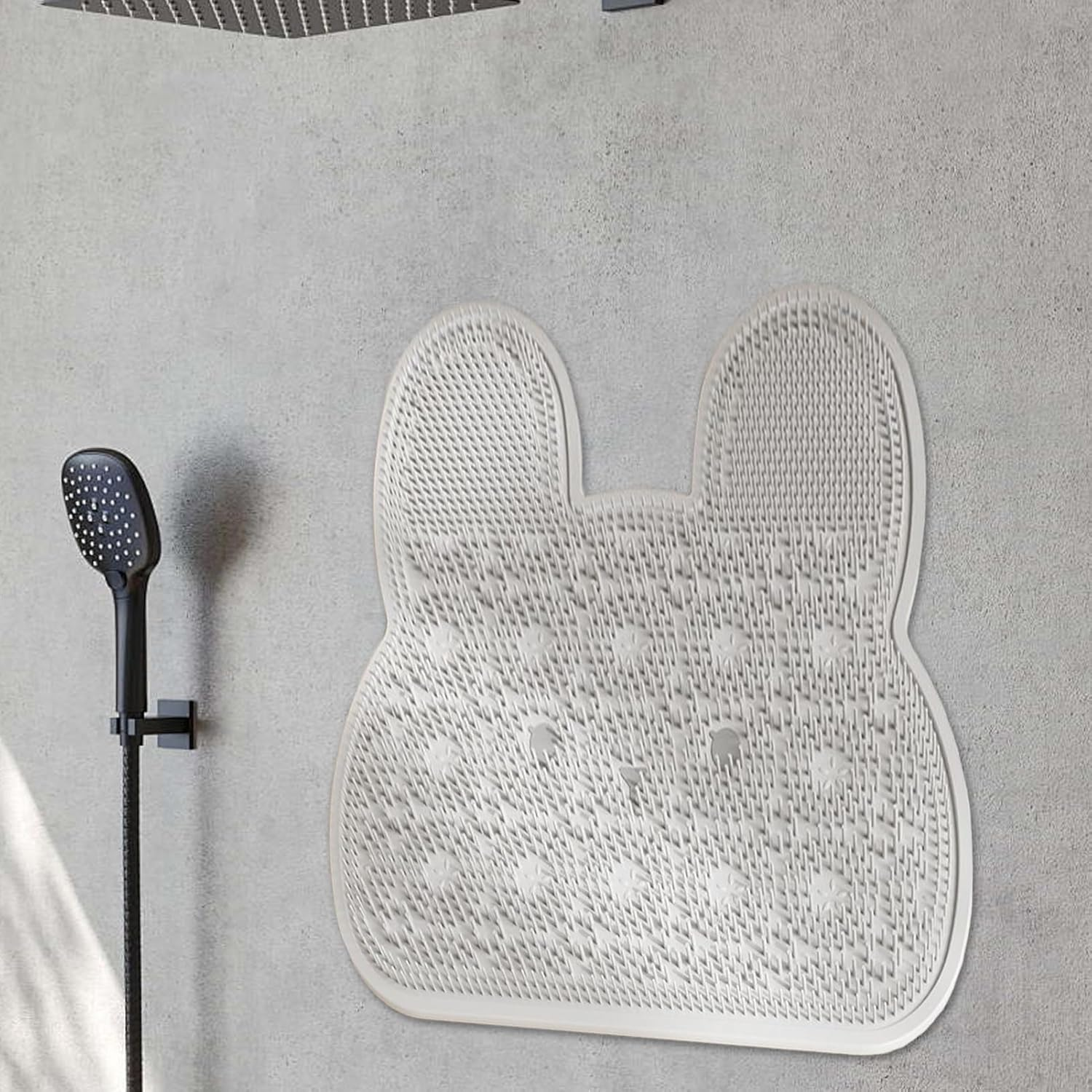 Shower Foot Scrubber | Bunny Silicone Non-Slip Cleaner | Silicone Shower Foot Brush Pad | for Massage Cleaning Adults Elderly Kids Family Home Bath Tub Floor Apartment Dorm