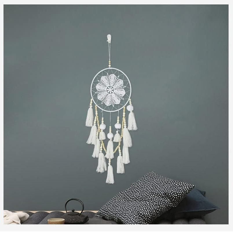 AIMALL 65Cm Handmade Macrame Dream Catcher, Natural Bohemian Hairball Wall Hanging Decor for Home, Bedroom, Living Room, Art Decoration image number 5