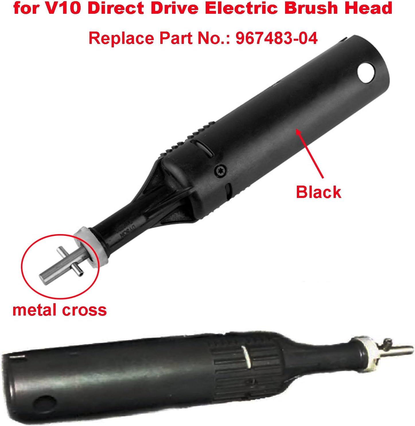 HUAYUWA Replacement Brushroll Carpet Brush Cleaning Roller Sweeper Bar (4 Holes Interior, D=50Mm) Fits for Dyson V10 Motor Head Vacuum Cleaner Rolling Brush Bar Spare Parts image number 5