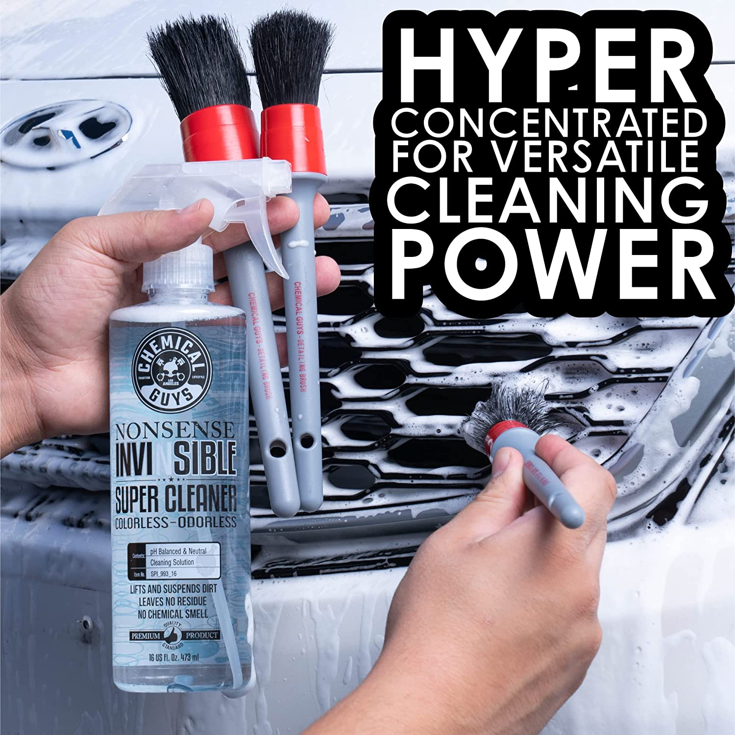 Chemical Guys Nonsense All Surface Cleaner (2-Pack, 473Ml) &ndash; Colour-Free, Odourless & Ph-Balanced &ndash; Safe for Vinyl, Plastic, Fabric, Rubber, Leather & More &ndash; Use in Car, Home, Garage, RV