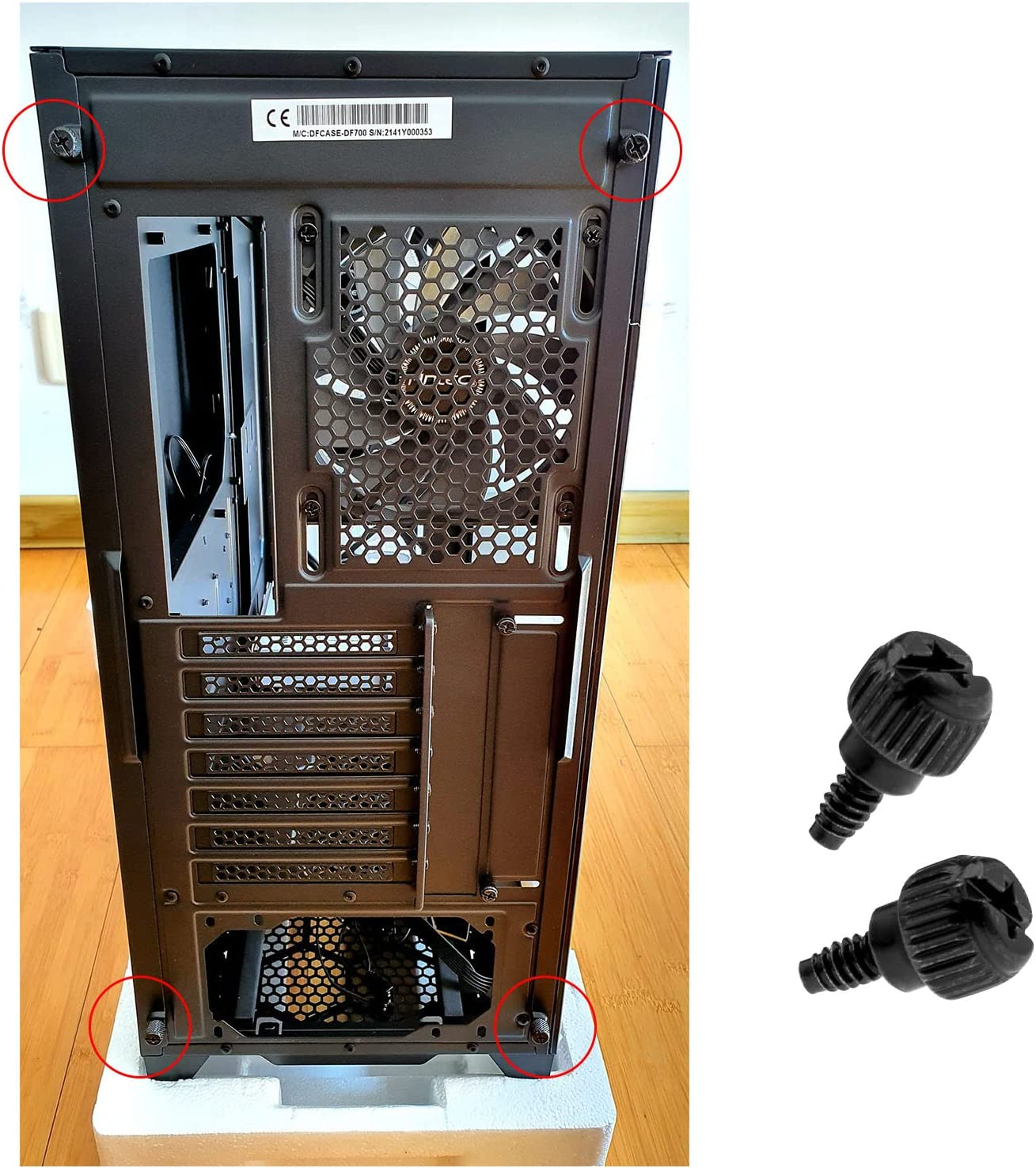 Emsea 50PCS Computer Case Thumb Screws, M3, 3Mm X 6Mm, Black image number 4