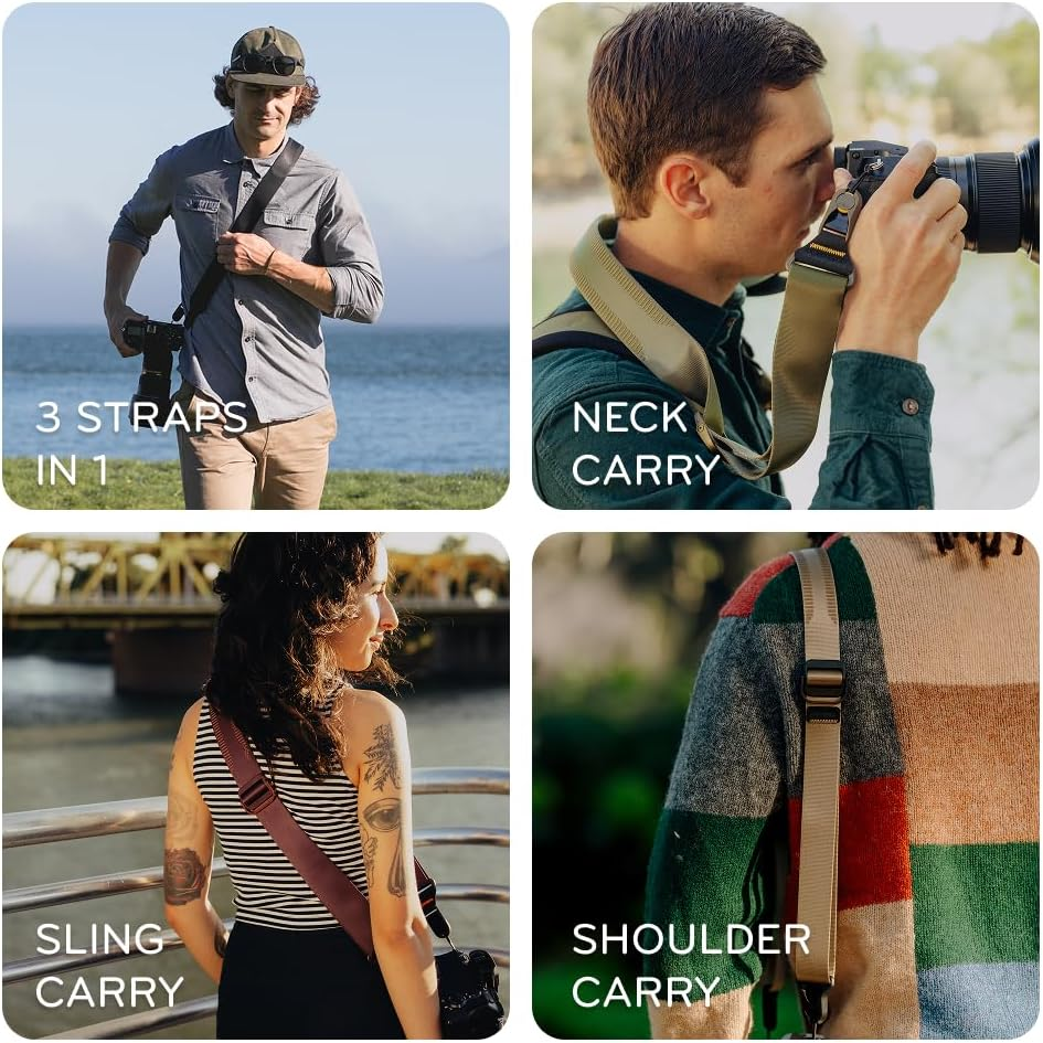 Peak Design Slide Camera Strap Ocean Configurable as Sling, Neck or Shoulder Strap, Quick Release and Connection, Smooth and Grippy Side, Camera Straps for Photographers, 200 Lbs Capacity image number 4