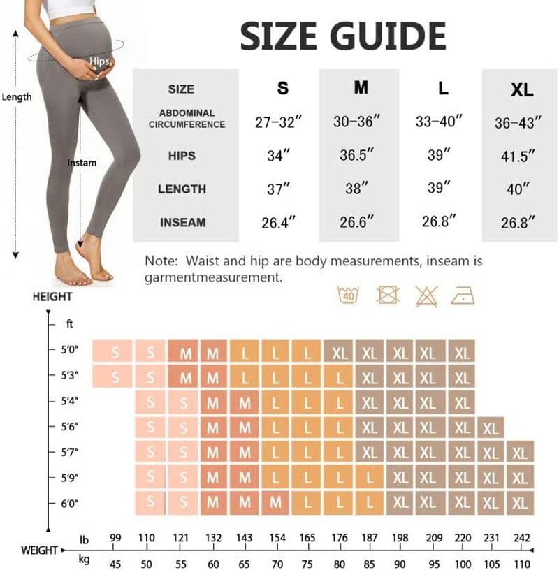 Hi Clasmix Maternity Leggings over the Belly Butt Lift - Buttery Soft Non-See-Through Workout Pregnancy Leggings image number 6