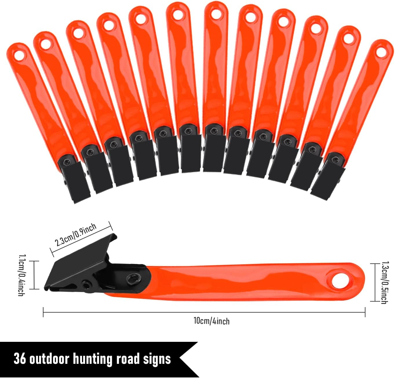 WXJ13 36 Pack Trail Markers with Clips Tacks Hunting Reflector High-Visibility Tree Trail Markers Reflective Trail Markers for Tree-Stand Hunting Outdoor Hiking Hunting (Orange)
