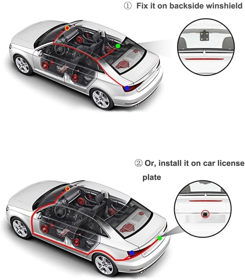 Dual Dash Cam 4K 2160 P Ultra HD Car DVR Front and Rear Camera with Built-In Wifi & GPS (170 Degree Wide) with 64 GB High Speed SD Card Free (Maximum Support 256 GB) 24 Hour Monitoring image number 4