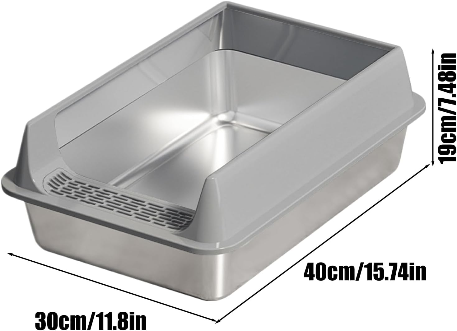 Cat Toilet - Deepen Pet Litter Box - Easy Clean Semi Enclosed Cat Toilet with Scoop for Dormitory Indoors Car Living Room image number 5