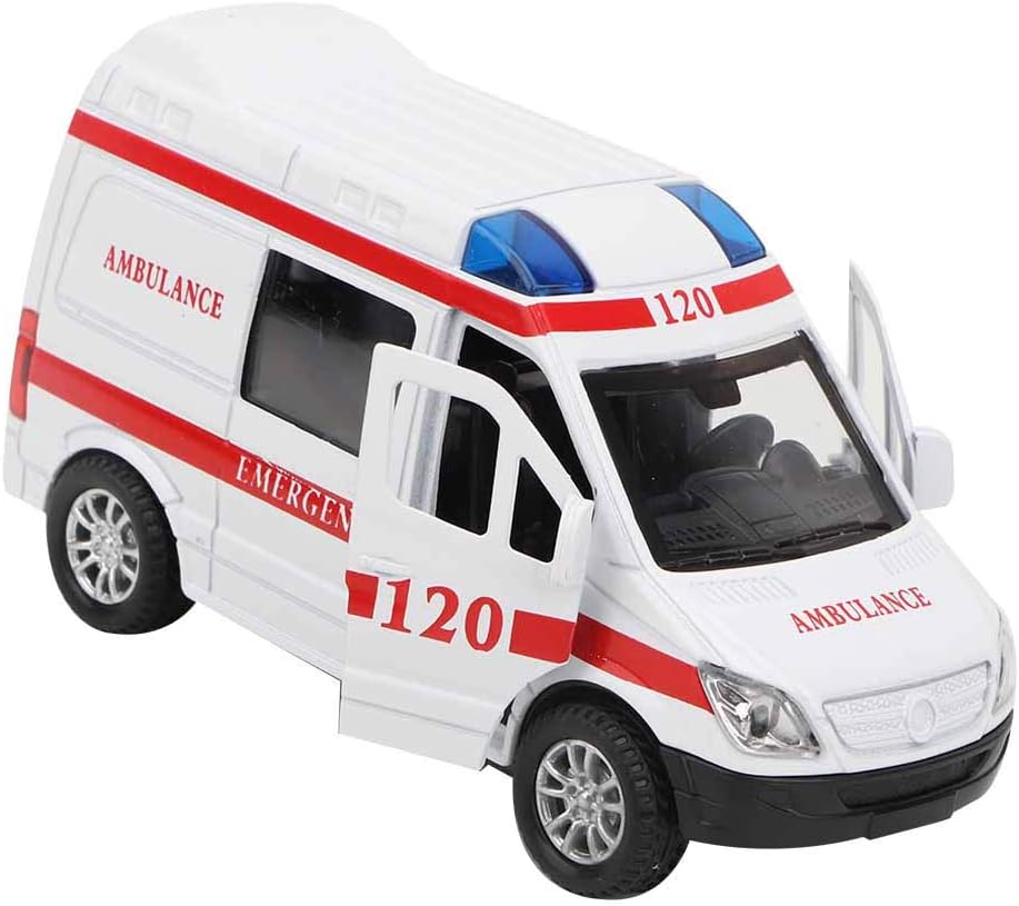 Ambulance Toy, Sound and Light Toy Car Model Toy Car, Durable Home for Kids Boys Ambulance Toy Girls Gifts(Red) image number 6
