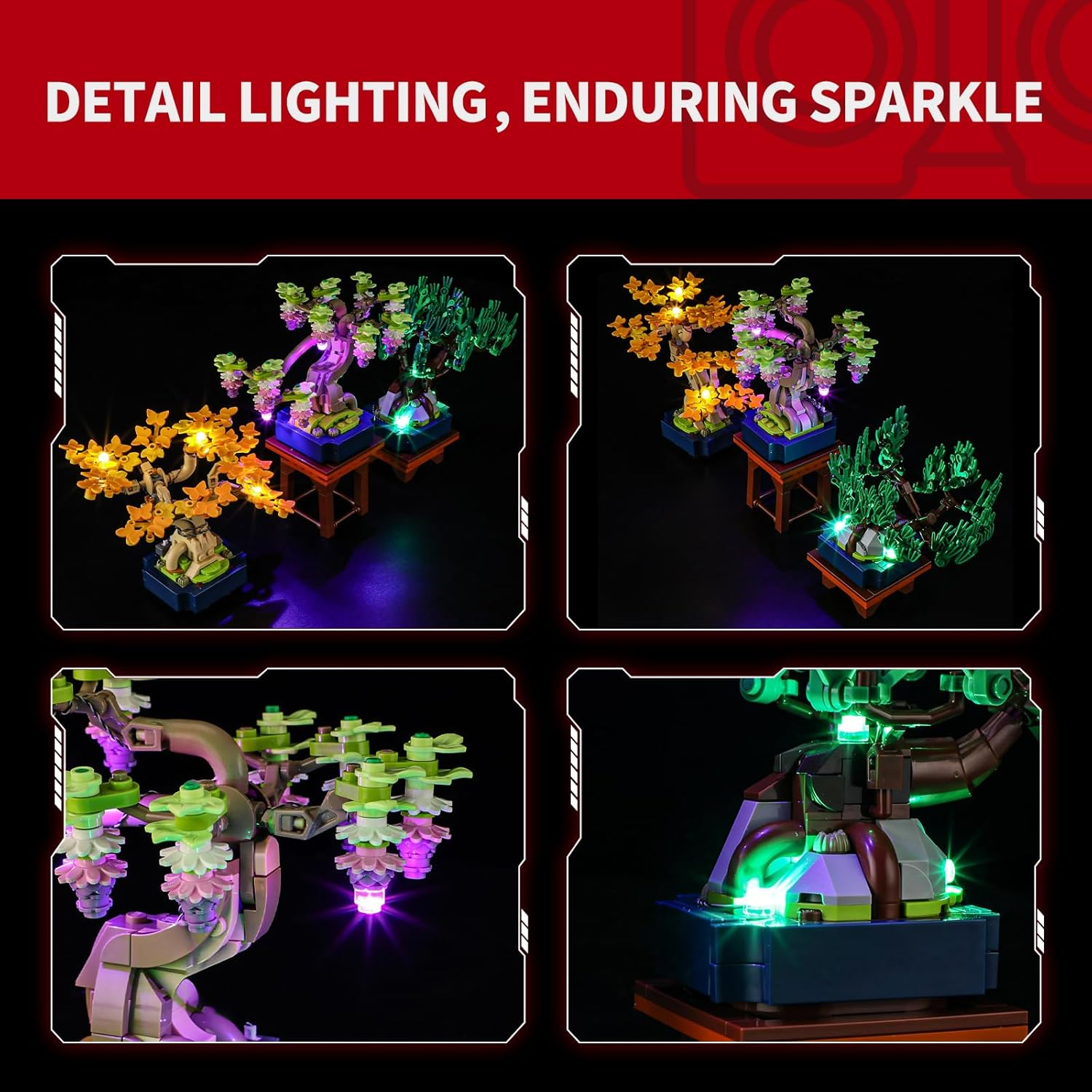 BRIKSMAX 2.0 Light Kit for -Mini Bonsai Trees -Innovative Led Lighting Compatible with  the Botanical Collection 10373 - Not Included Model Set