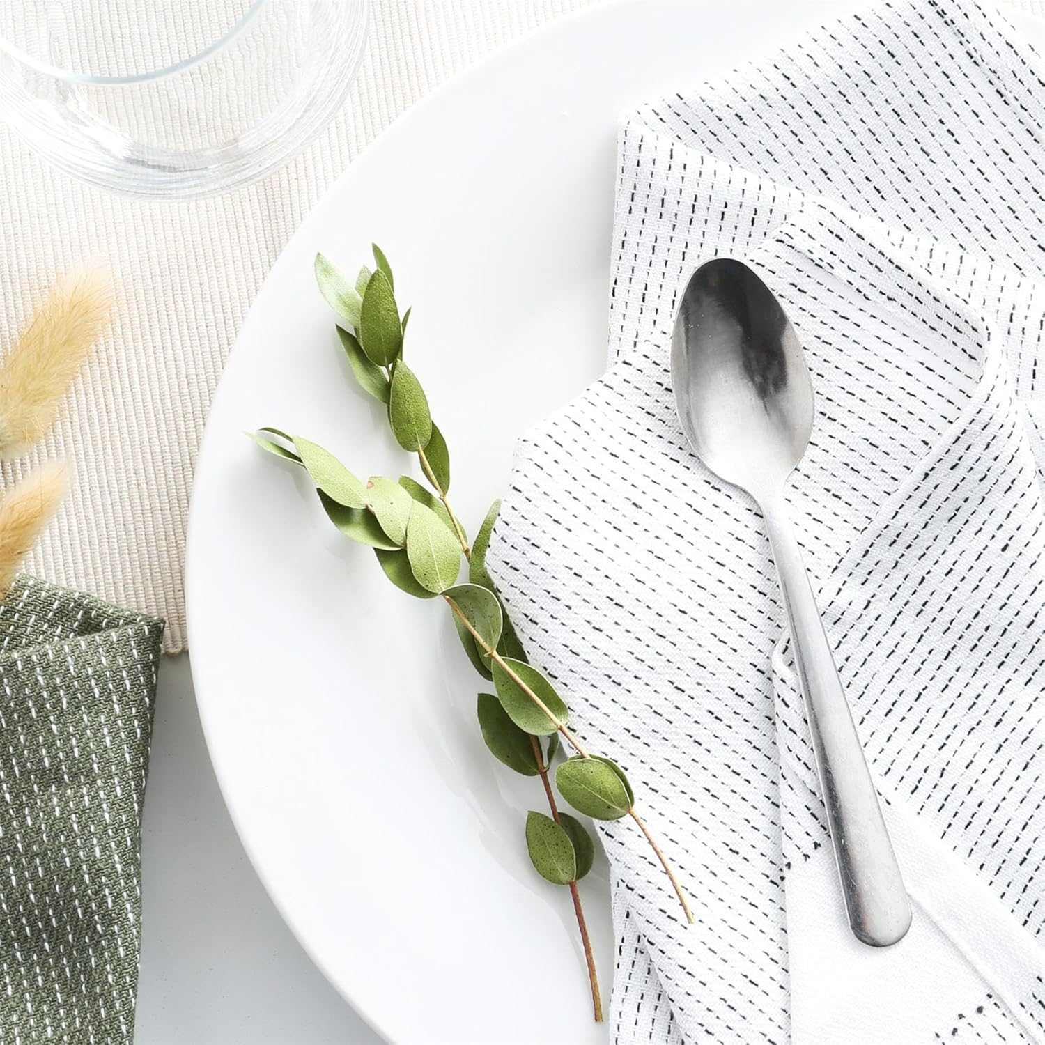 Argon Tableware Tondo Stainless Steel Teaspoons - 14Cm - Pack of 6 - Silver Tea Spoons High Polished Metal Dishwasher Safe 6-Piece Tea Coffee Sugar Cutlery Set