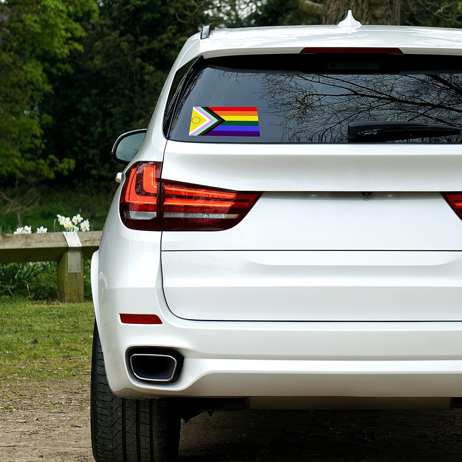 5 PCS Inter-Sex Inclusive Pride Flag Sticker,Lgbt Rainbow LGBT Banner Decal for Car Bumper Window Laptop image number 3