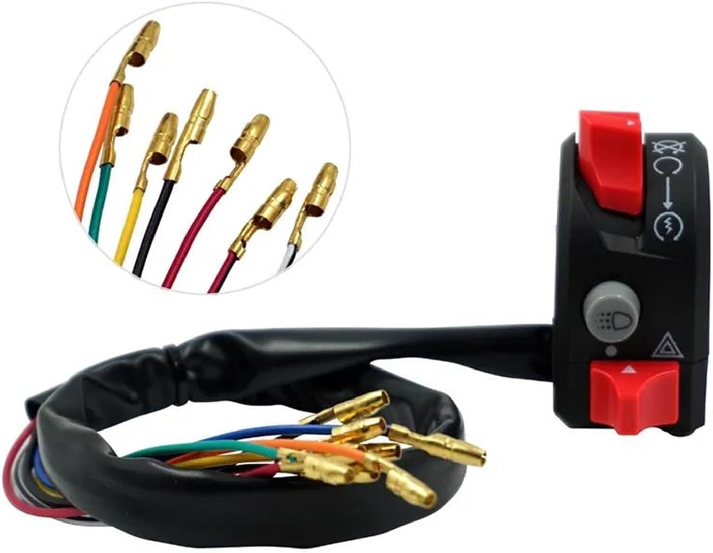 Motorcycle Handlebar Switch 7/8" 22Mm Motorcycle Switches Motorbike Horn Headlight Warning Light Electrical Start Kill Switch Buttons