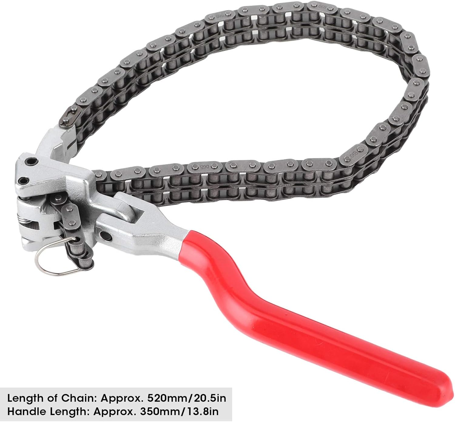 Oil Filter Wrench, 13.8In Universal Adjustable Oil Filter Pliers with 20.5In Chain, Chain Type Wrench Spanner for 2.4‑6.3In Diameter Canister‑Type Filters, Auto Repairing Removal Tool image number 2