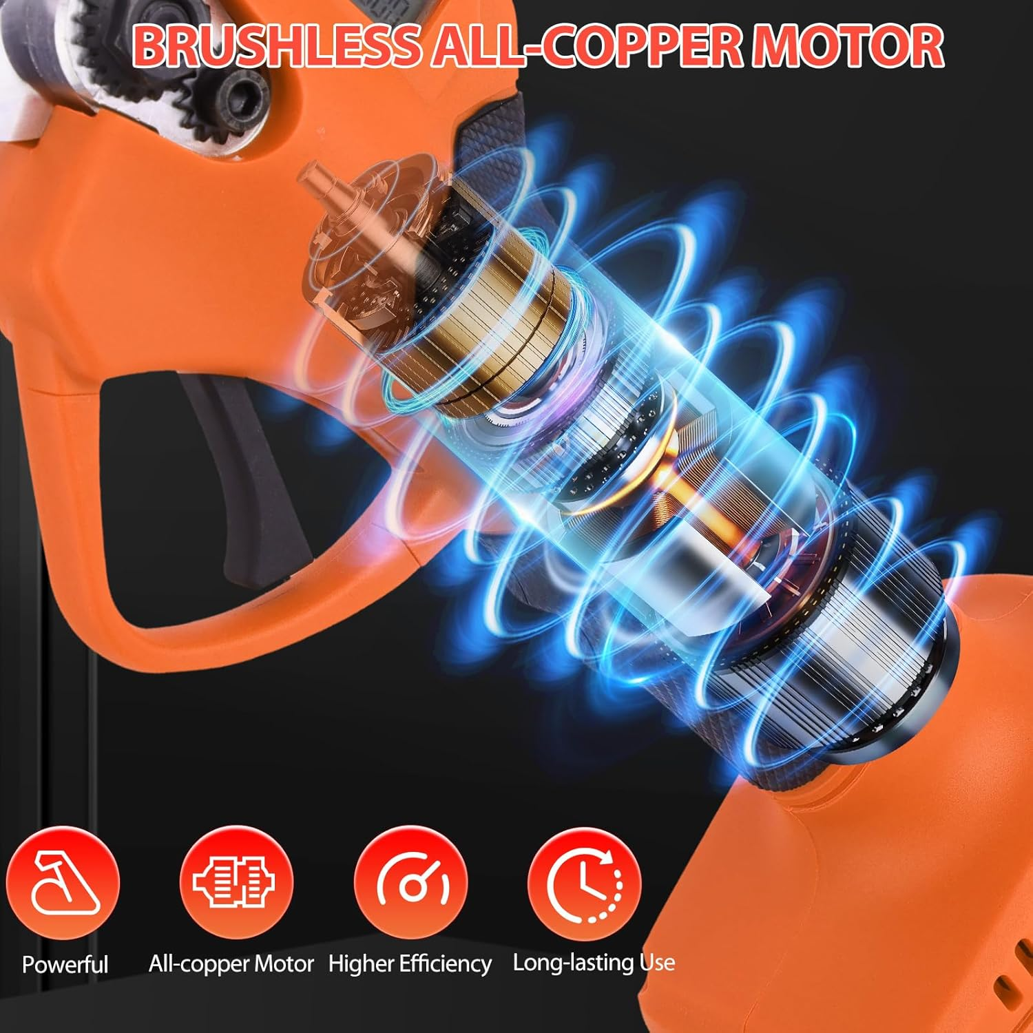 Electric Pruning Shears, Portable Cordless Electric Secateurs for Makita Battery, 30Mm (1.2Inch) Cutting Diameter with 2X Rechargeable 2AH Battery & 2X Blade, for Gardening Tree Pruning image number 5