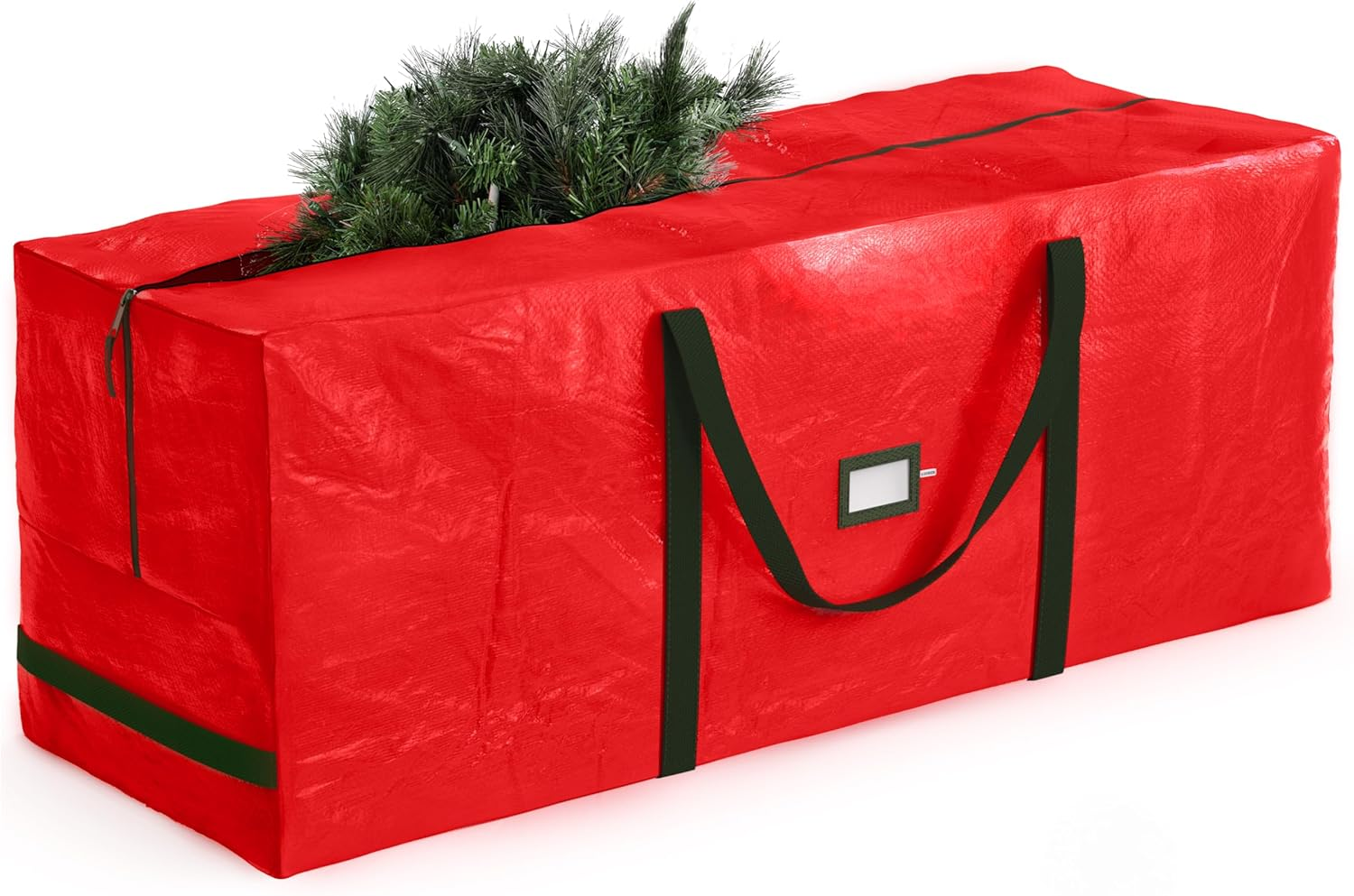 (Red) - Zober Christmas Tree Bag - Artificial Christmas Tree Storage for Trees up to 9' Tall - Also Accommodates Holiday Inflatables 48 X 15 X 20 (Red)