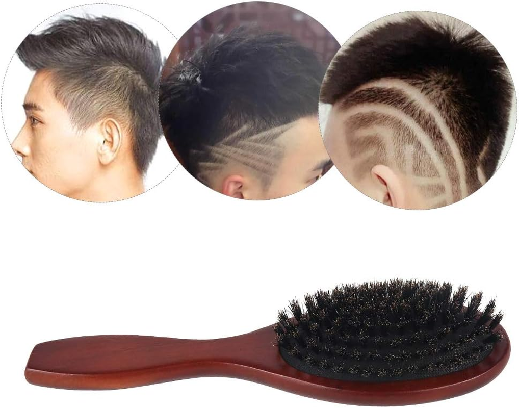 Fulasun Hair Brush Boar Bristle Hair Brush Comb Oval Anti-Static Paddle Hair Extension Brush Scalp Beech Wooden Handle Reducing Hair Frizzy and Frizzy for Women and Men .. image number 3