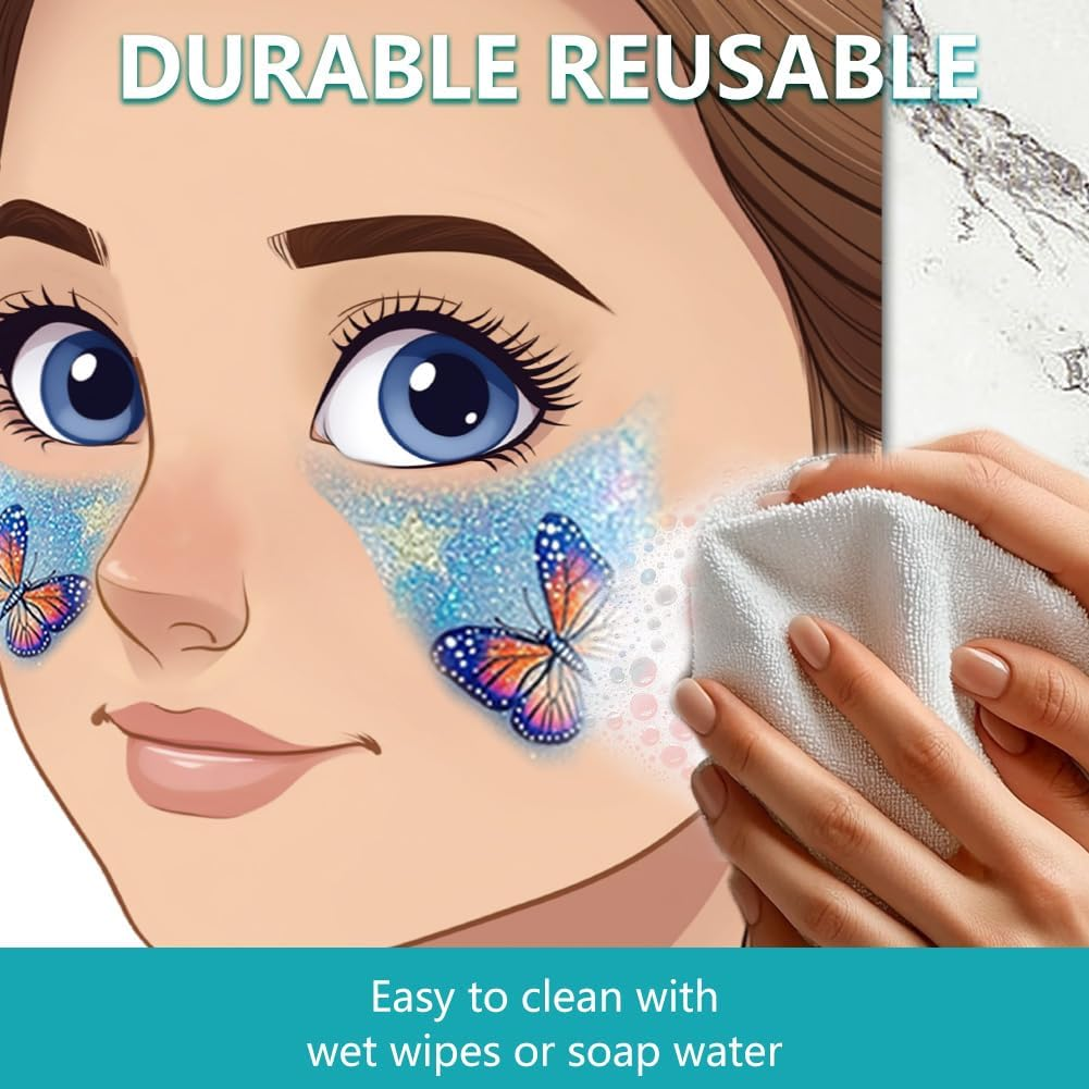 DELORIGIN 2Pcs Face Painting Practice Board Reusable Makeup Practice Mannequin Face Painting Exercise Template Stage Painting Tool Facial Painting Supplies for Beginner (Braid Girl Straight Hair Girl) - Braid Girl Straight Hair Girl image number 3