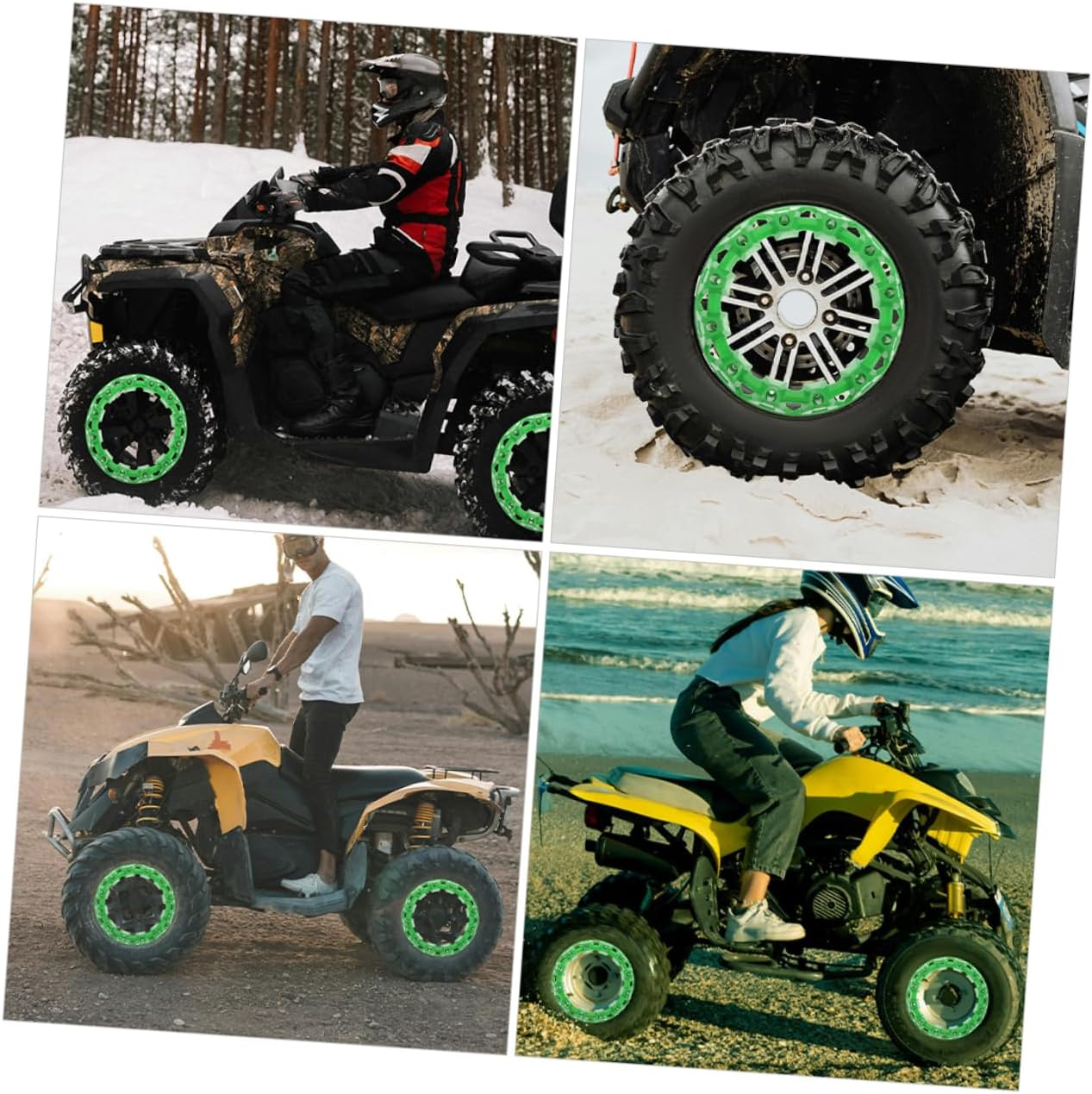 DINHEAROM 2Pcs ATV Wheel Hub Covers Durable Plastic Rim Caps for off Road Vehicles Protective Wheel Center Hub Covers for Versatile ATV Models image number 4