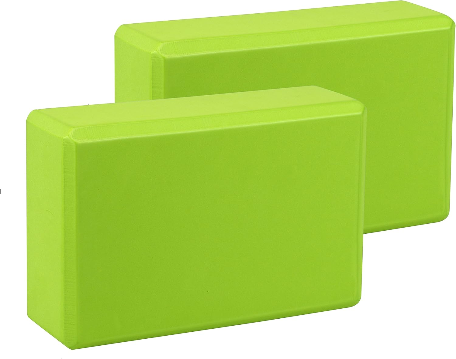 EXERZ Yoga Blocks 2 Pack EVA Foam Exercise Workout Fitness Bricks, Pilates Stretch Handstand Non-Slip Gym Blocks, Gymnastics