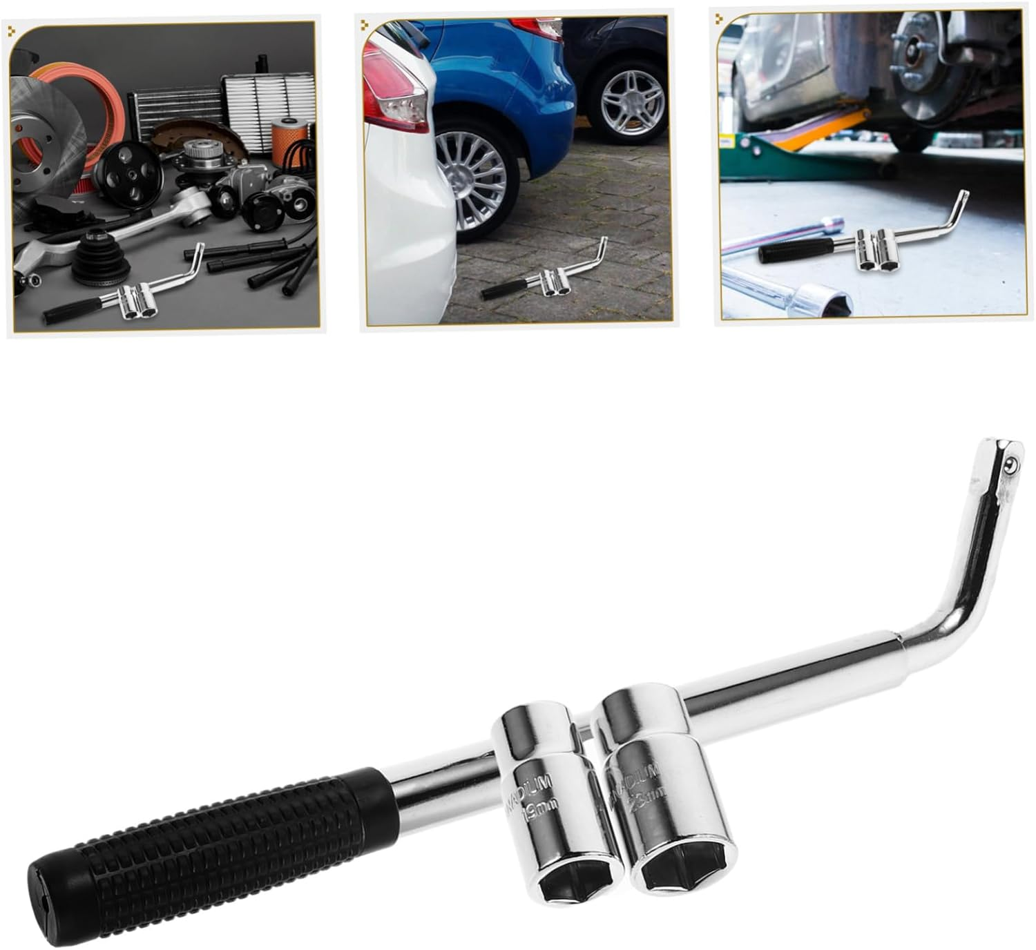 TIDTALEO Jack Ratchet Wrench Scissor Jack Tire Wheel Repair Tool Automotive Tool Kit for Car and Truck image number 1