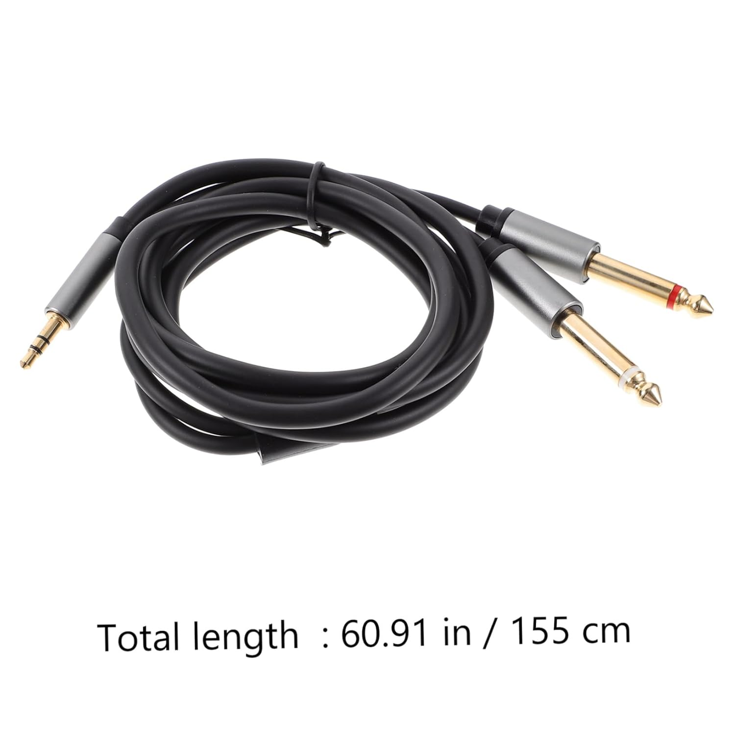 HOMSFOU Audio Cable Adapter 6.5Mm to 3.5Mm Stereo Jack Cable Lossless and Noise for Headphones Speakers Laptop Cd Player Stone Grey 1.5M