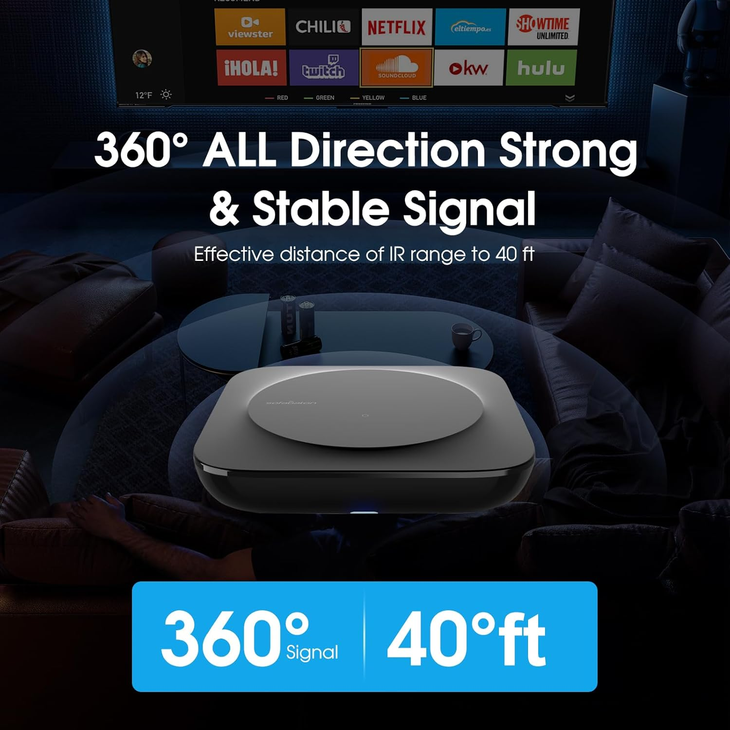 Sofabaton X1S Universal Remote with Hub, All in One Universal Remote Control with Custom Activity Functions, Control up to 60 Ir/Bluetooth/Wifi Devices, Compatible with Alexa & Google Assistant image number 1