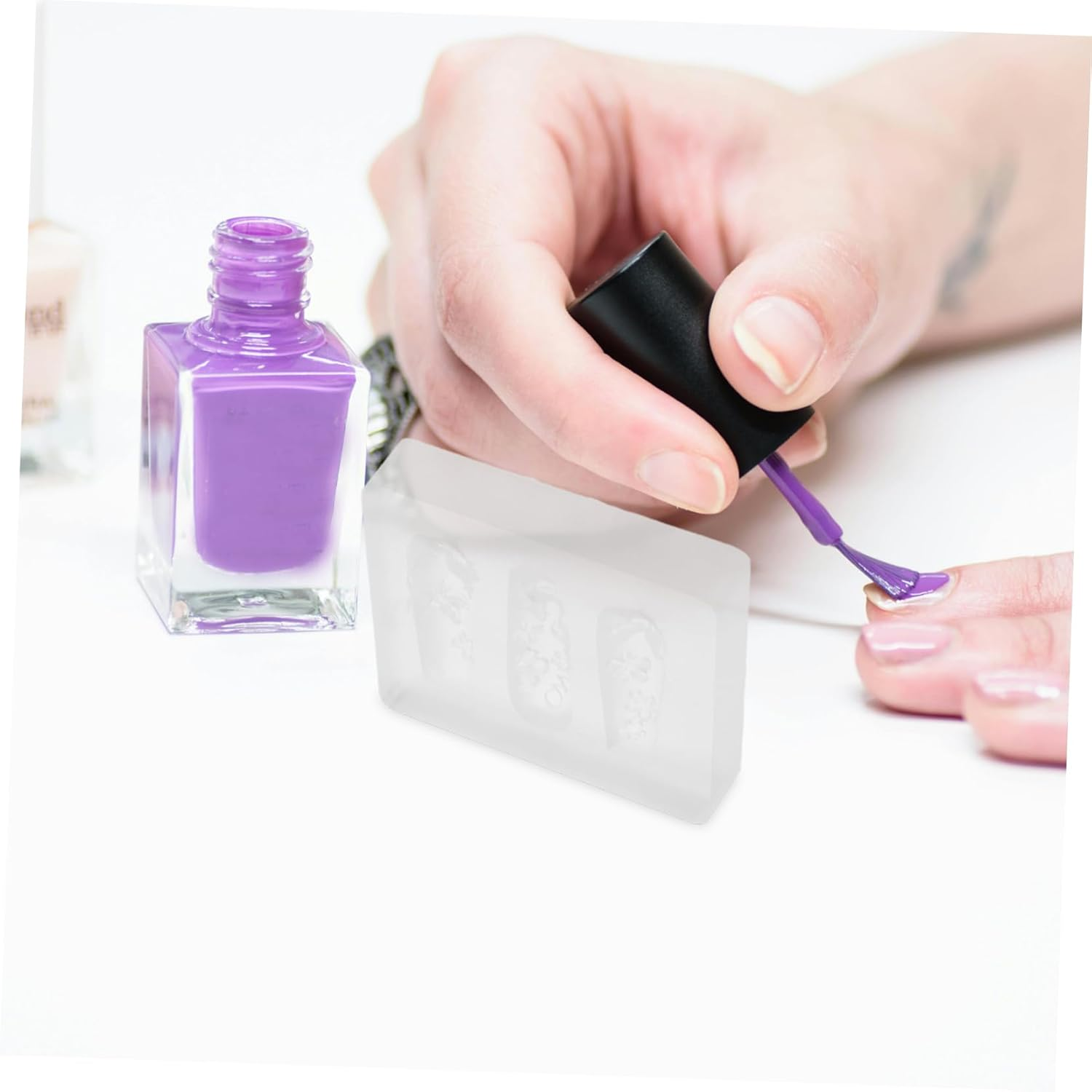 EXQUIMEUBLE Silicone Nail Art Stencils Floral Carving Molds Molds Nail Decor Tools DIY Manicure Accessories image number 5