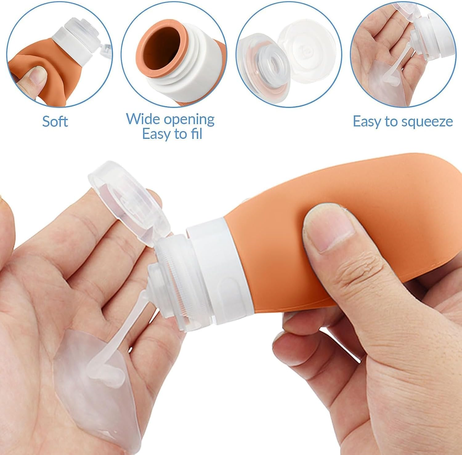 16-Pack TSA Approved Travel Essentials Bottles Set &ndash; Leakproof Silicone Toiletry Containers | Squeezable Shampoo & Lotion Bottles for Airplane Carry-On image number 2