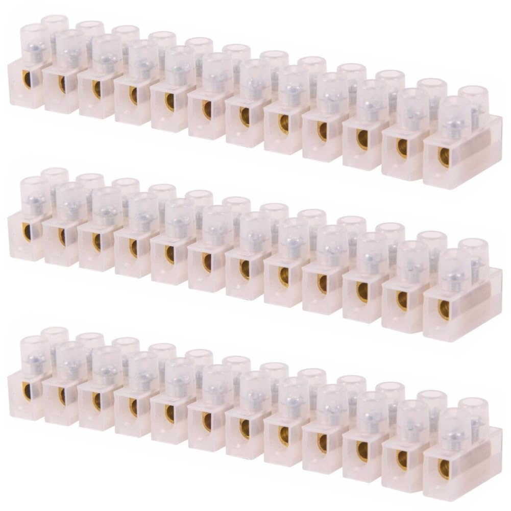 3Pcs Terminal Block, 30 Amp 12 Way Terminal Block Electrical Connector Strips image number 1