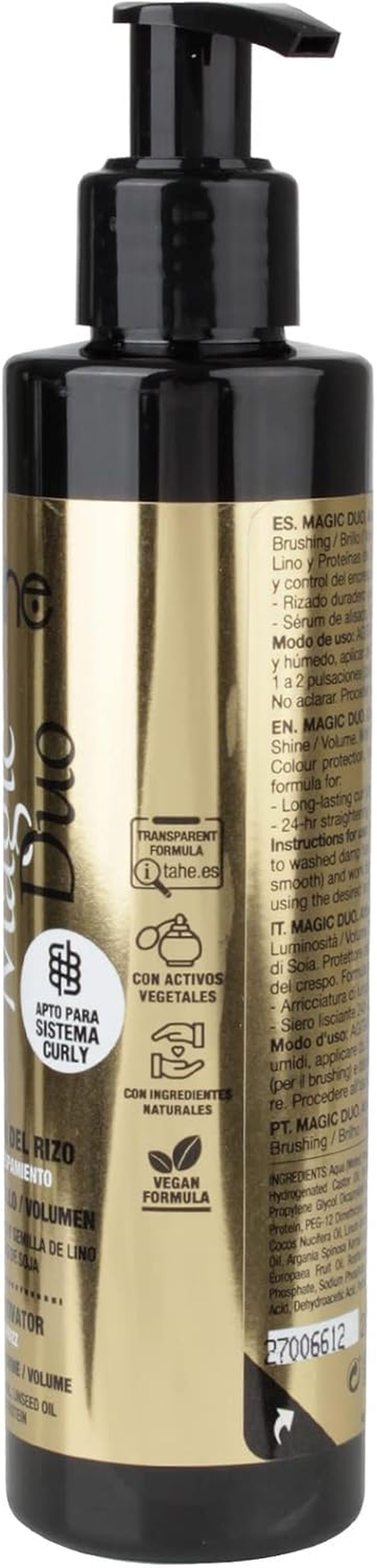 Tahe Duo Magic Curl Activator - Anti-Frizz Cream, 200 Ml image number 3