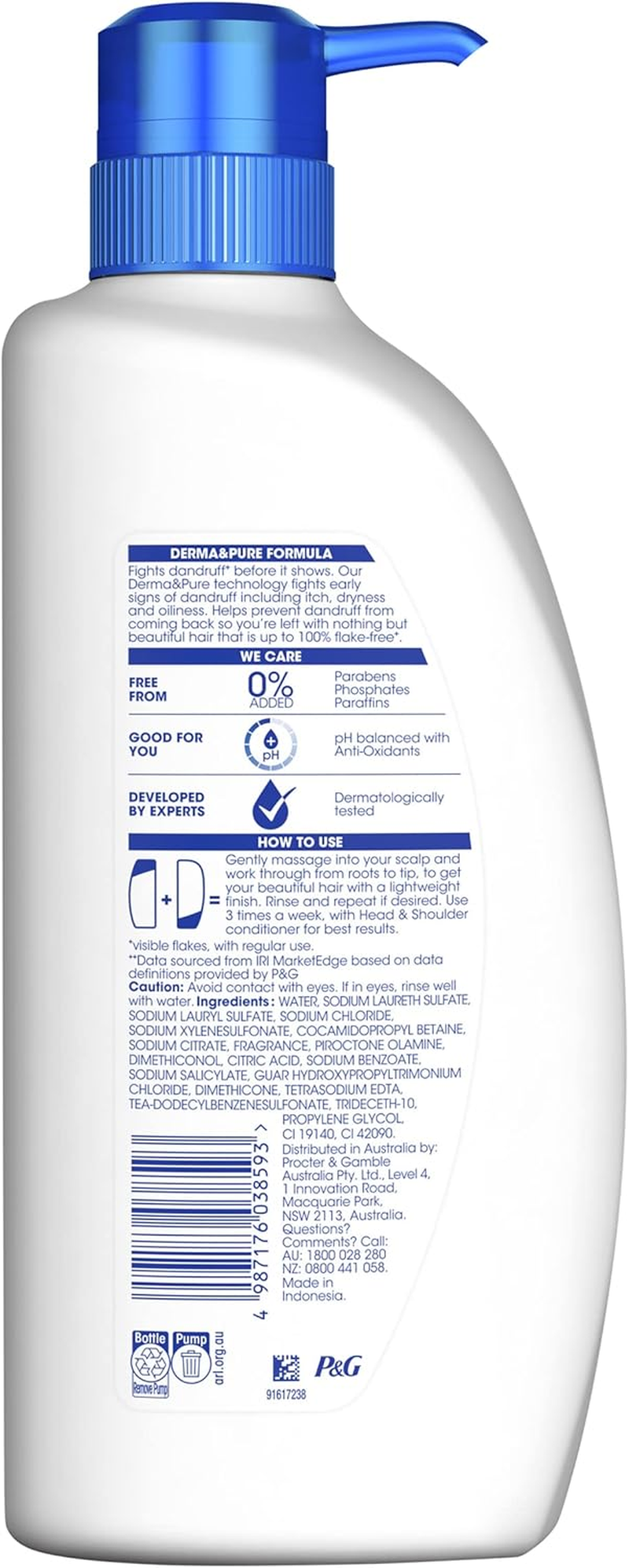 Head & Shoulders Apple Fresh anti Dandruff Shampoo for Refreshed Scalp, 660Ml image number 3