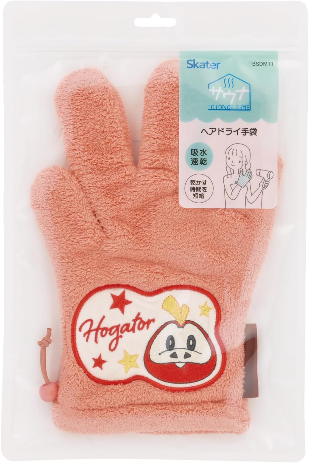Skater BSDMT1-A Absorbent and Quick Drying Hair Drying Gloves, Towel, 10.2 Inches (26 Cm), Pokemon Hogeta, Boys and Girls image number 4