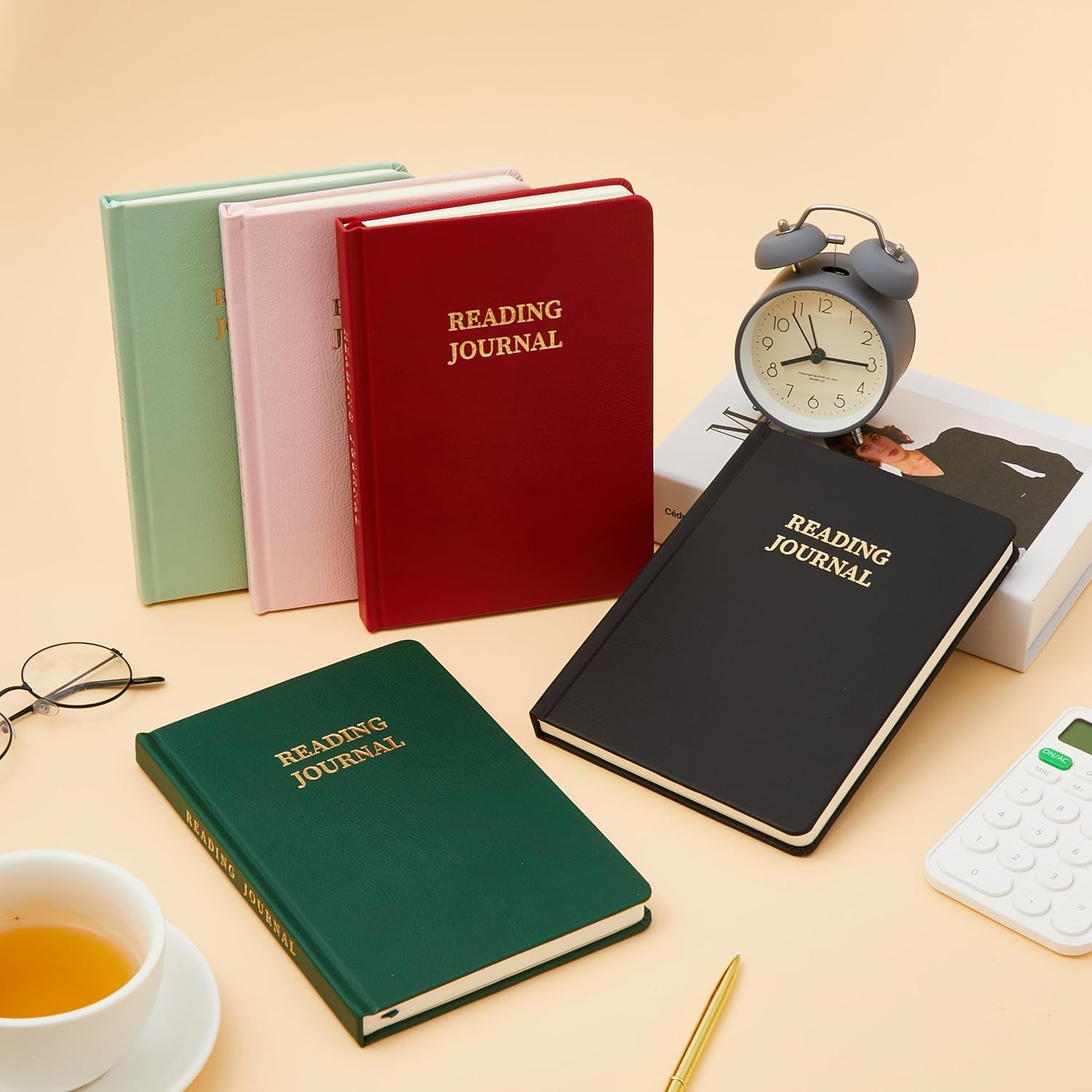 DUOMIAO Leather Reading Journal - Book Lovers and Readers, Review and Track Your Reading with 65 Book Reviews, 5.8&rdquo;X8.3&rdquo; (Green)