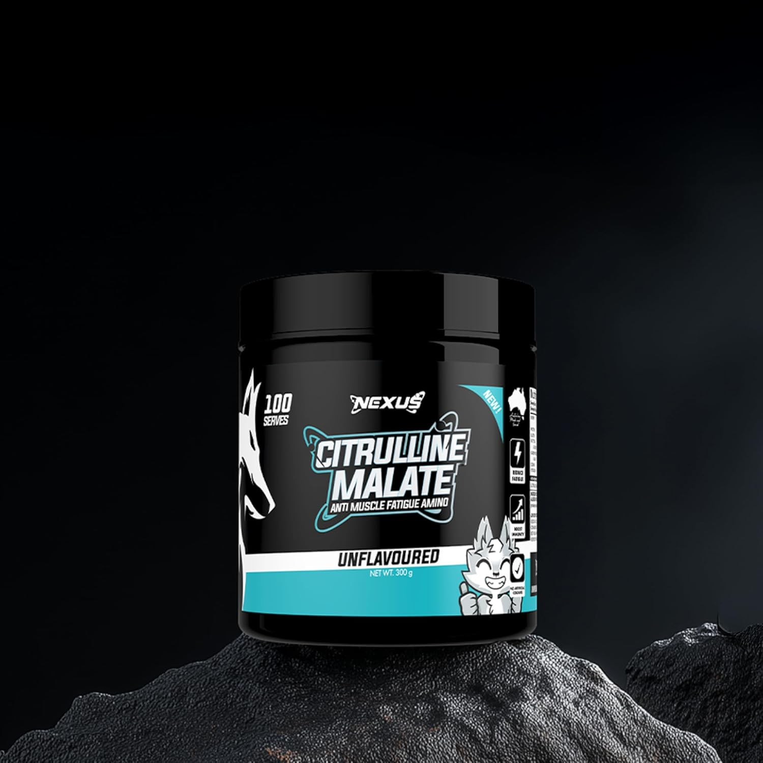 Nexus L-Citrulline Malate 2:1 Powder &ndash; 300G, 100 Serves &ndash; Unflavoured Pre-Workout Supplement for Blood Flow, Muscle Pump, Strength & Endurance &ndash; Pure & Vegan-Friendly