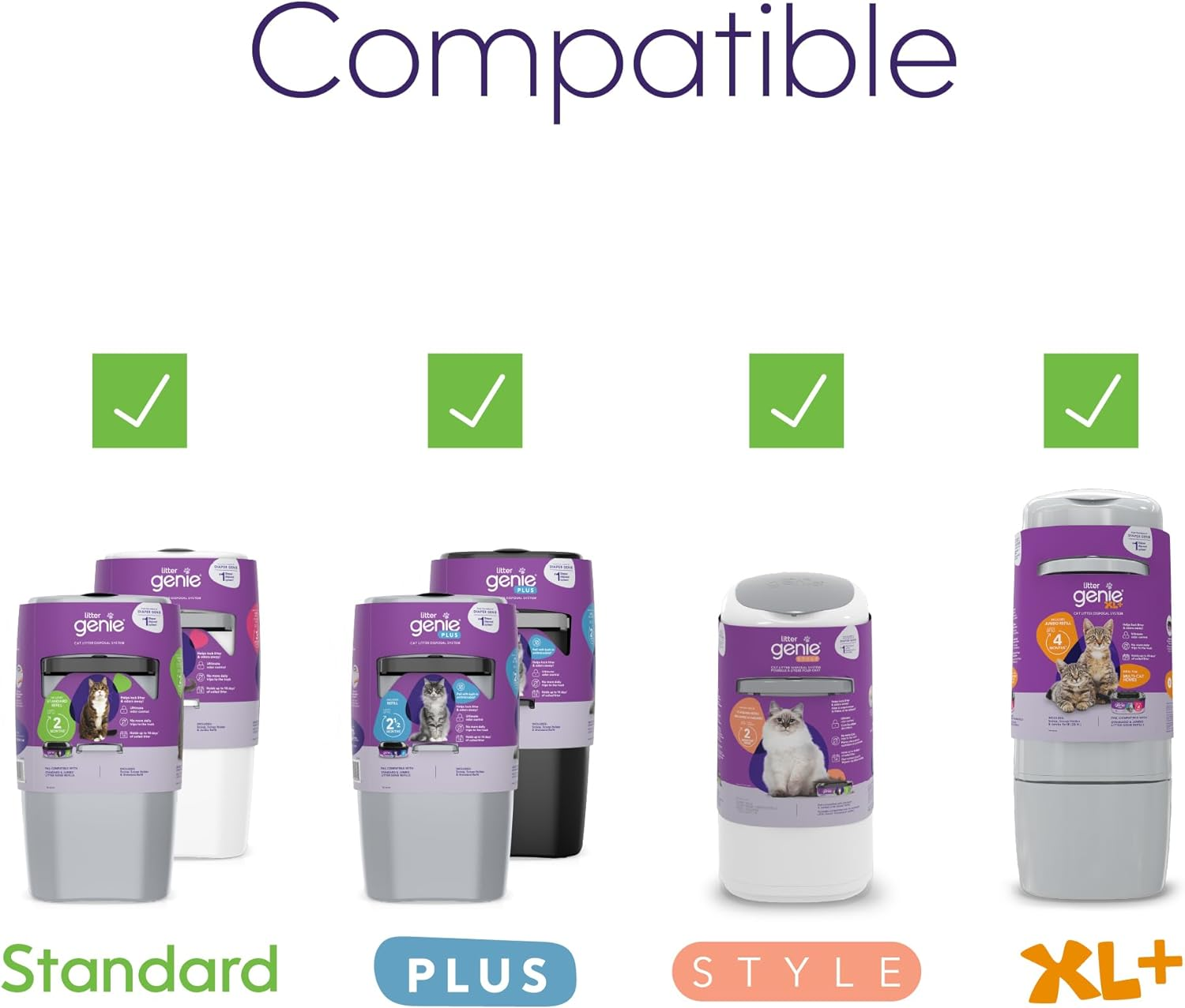 Litter Genie Refill Bags | Jumbo 1-Pack | 4 Months of Supply in 1 Cartridge | Ultimate Odor Control Cat Litter Bags image number 3