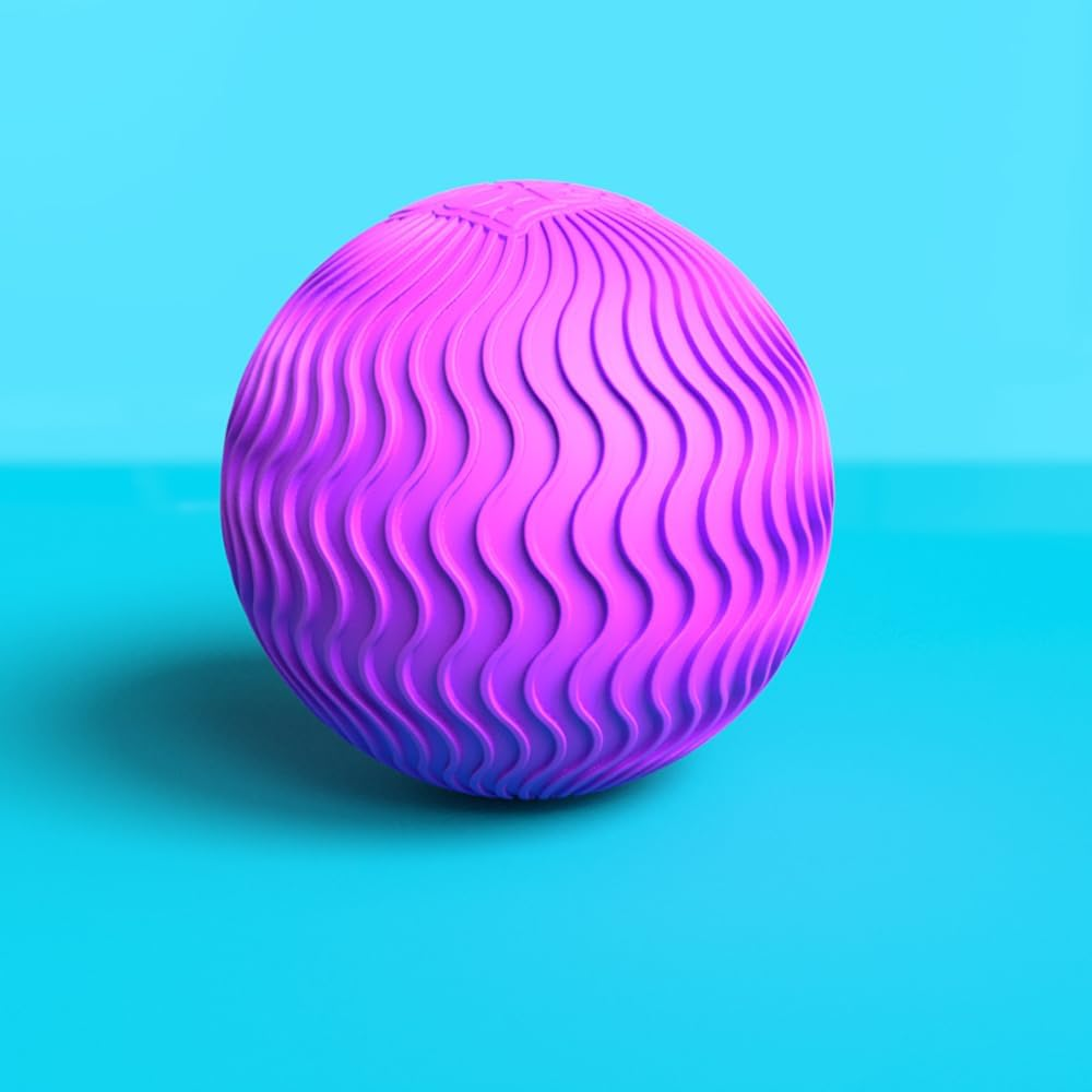 Needoh Ripples - Large Squishy Fidget Toy, Wavy & Curvy Textured Stress Ball, Neon Colours & Assorted Styles, Soft, Stretchy, & Soothing Sensory Fun image number 2