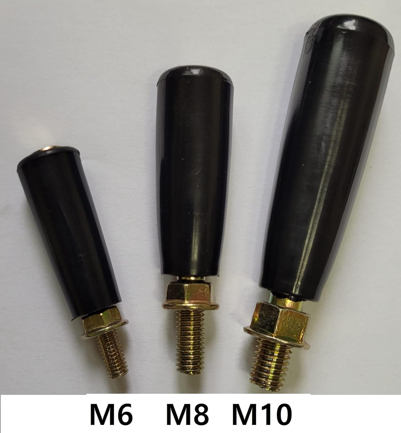 Revolving Hand Knob Handwheel M6 Male Threaded Stem L-6Cm Black for Boat Trailer Jack, Woodworking Cutting Machine, Tailstock, Table Saw, Milling Lathe Tailstock Machinery Part