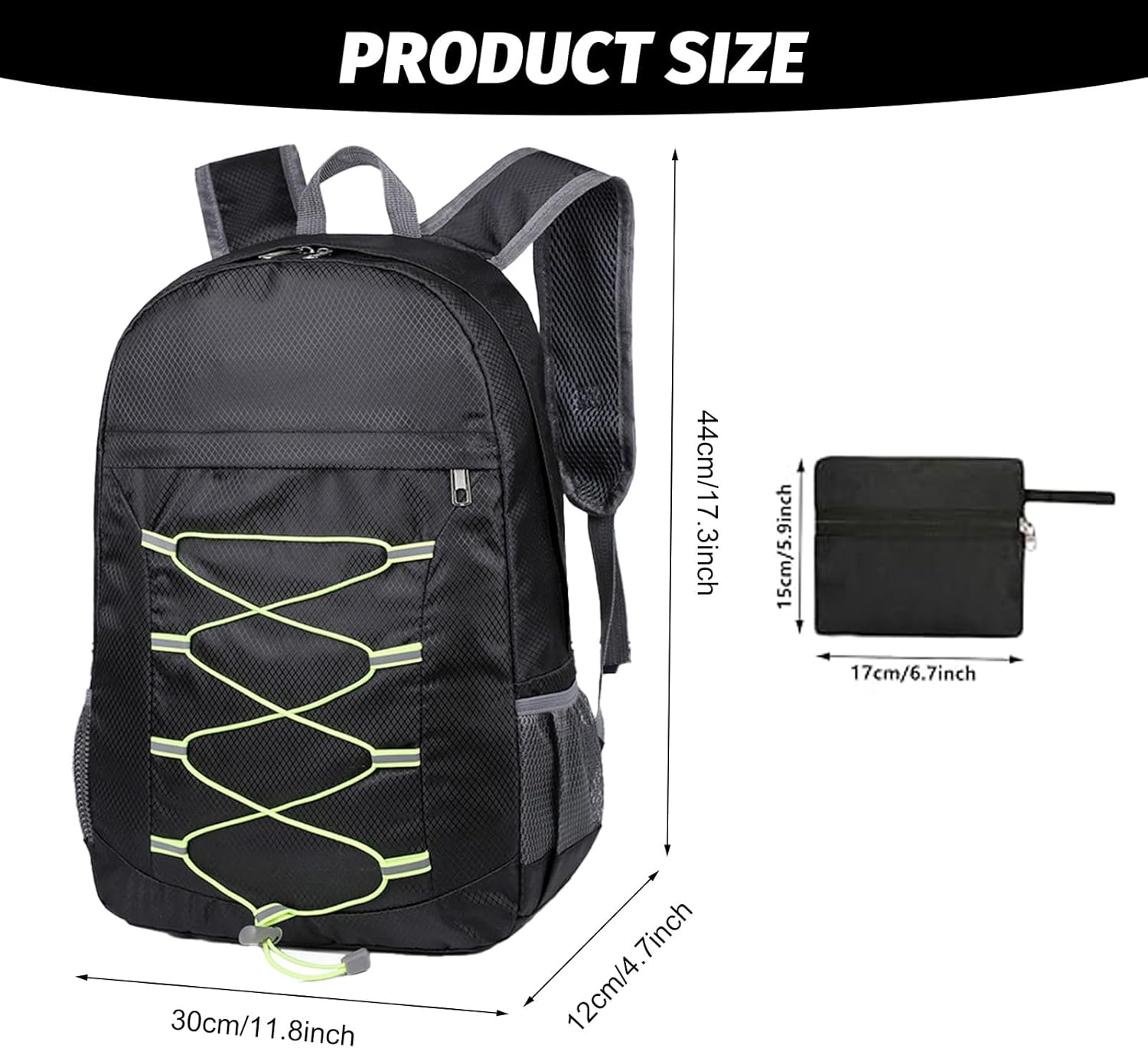 Foldable Backpack for Men & Women-20L,Small Lightweight Hiking Backpack,Packable Backpacks Waterproof Rucksack,Camping Daypack, Travel Bag, Compact Back Pack for Cycling, Climbing, Small Rucksack