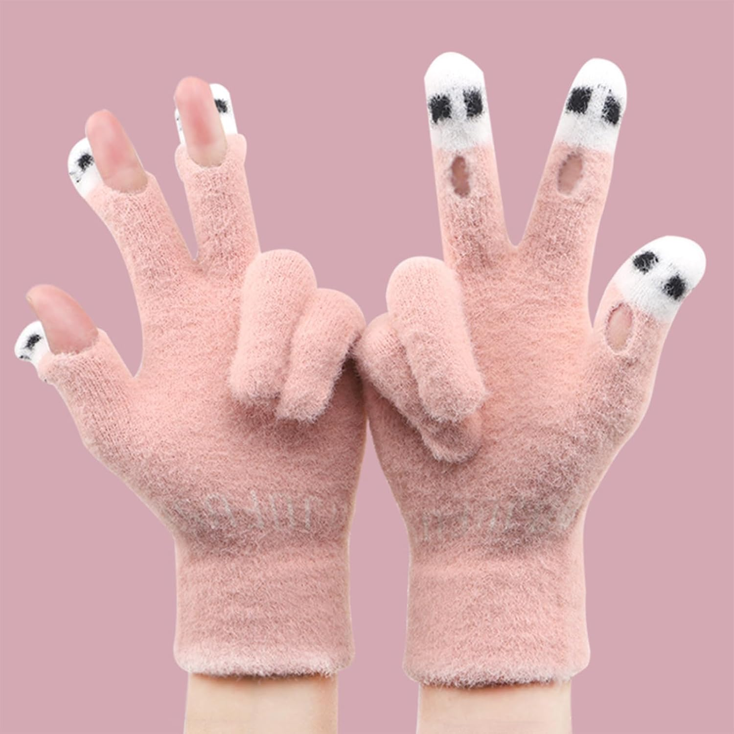 FOSDICK Winter Cable Knit Headbands Women Crochet Ear Warmer Headband, Pink Knitted Thermal Twist Headbands for Girls Women Soft Lining Head Wrap Winter Knitted Headband for Shopping Skiing Running image number 1