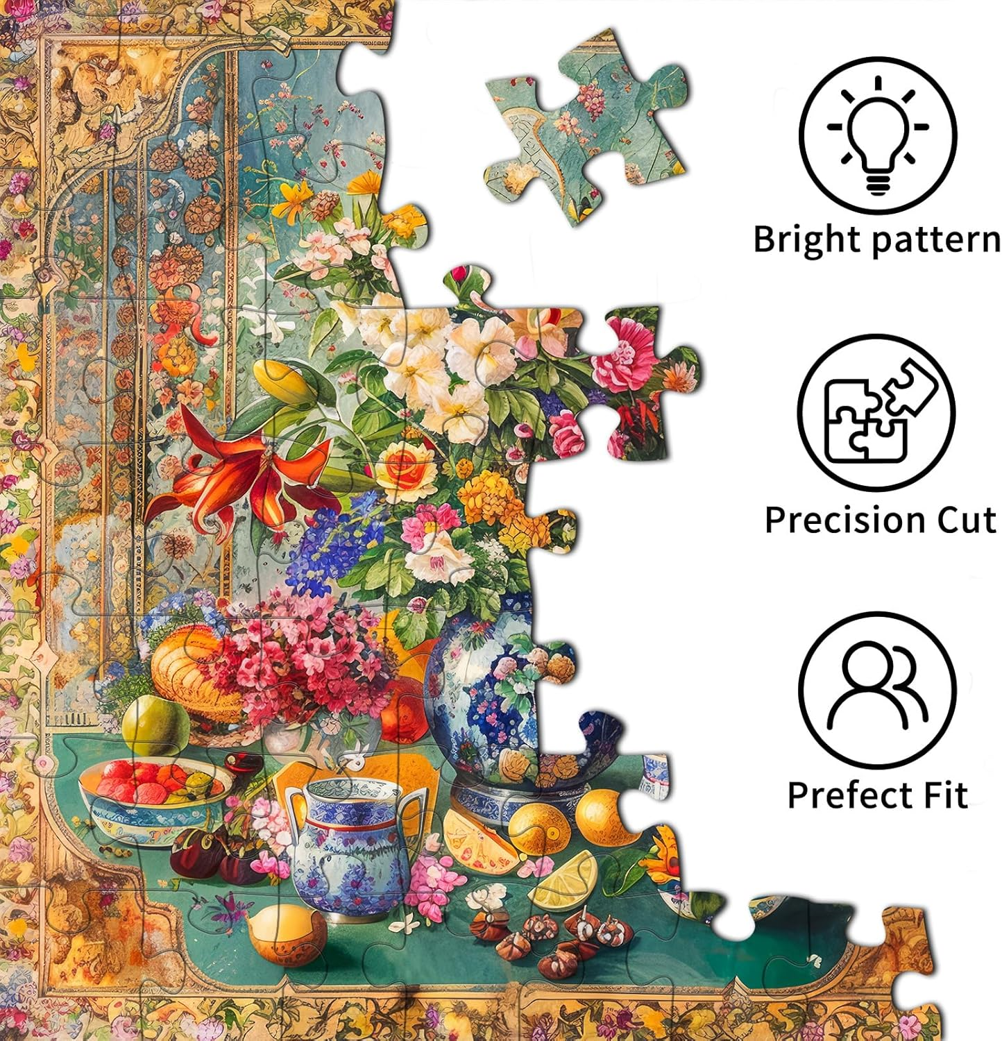 Jigsaw Puzzles for Adults 1024 Pieces, Interlock Perfectly Letter on Back No Dust, Home Decor Birthday Gift Toy for Men Women Elders Seniors, 1:1 Poster - Retro Story image number 4