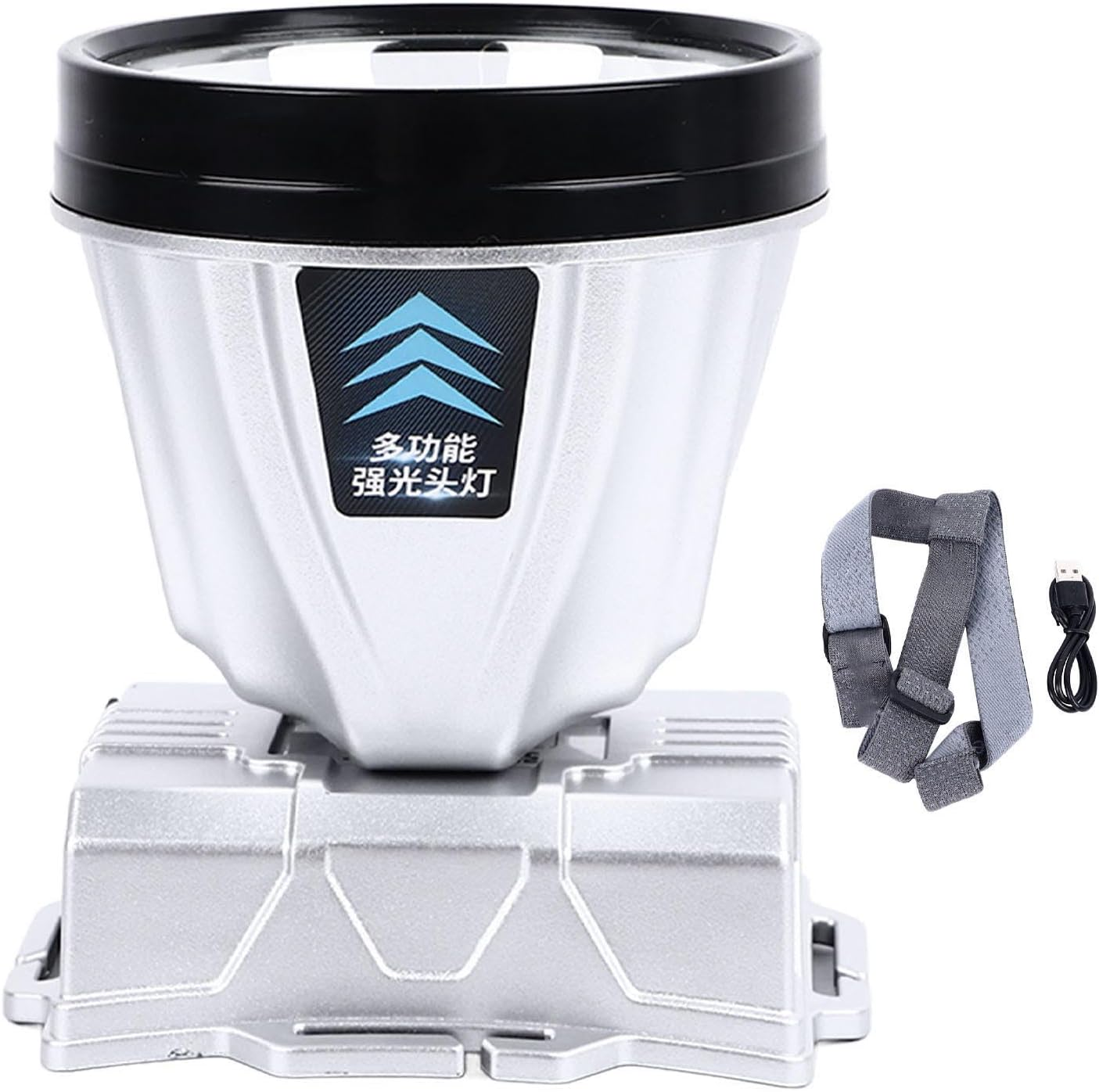 Rechargeable Headlamp, 90000LM Super Bright High Power LED Headlamp Headlight Spotlight Waterproof Flashlight for Outdoor Running Hiking Camping Gear, Headband Lamp image number 3