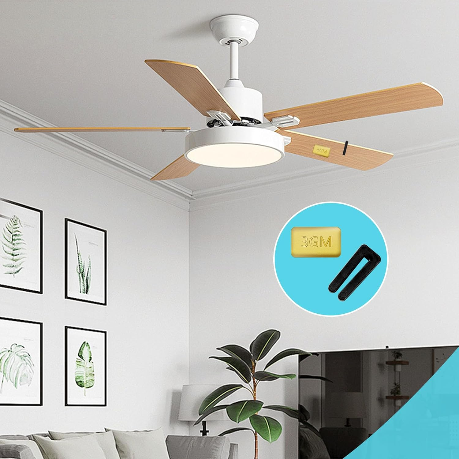 29 PCS Ceiling Fan Blade Balancing Kit, 8 Sets High Calibration Fan Blade Balance Kit Including 8 Pcs Resilient Fan Balance Clips and 21 Pcs Metal Self-Adhesive (Gold) image number 3