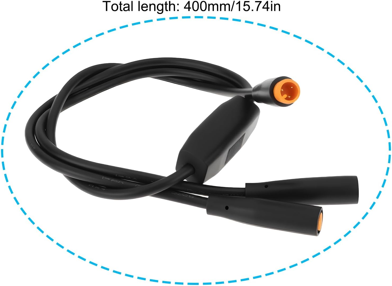Emsea 2Pcs Bike Extension Cable M6 Male to Female Splitter Cable 40Cm for Electric Bike Sensor