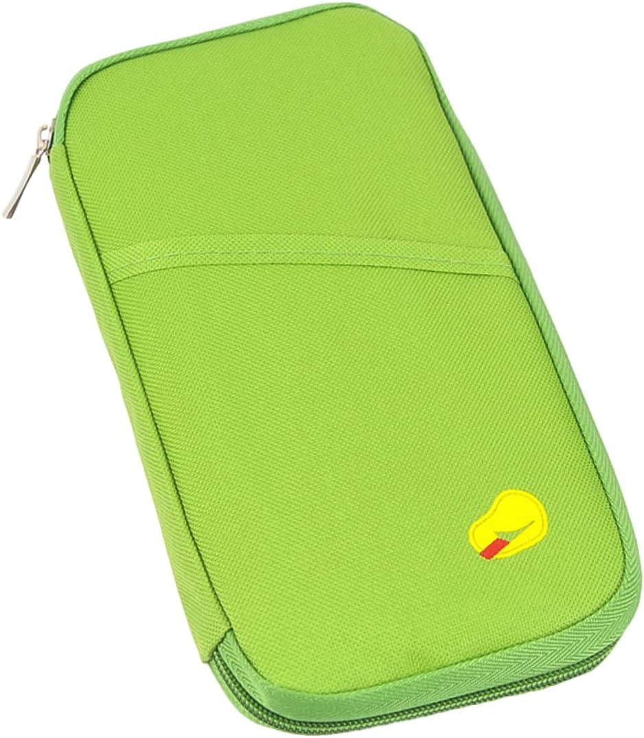 WATIIFUFU Travel Card Holder Passport Case Document Wallet Canvas Men'S Women'S Multi-Pockets